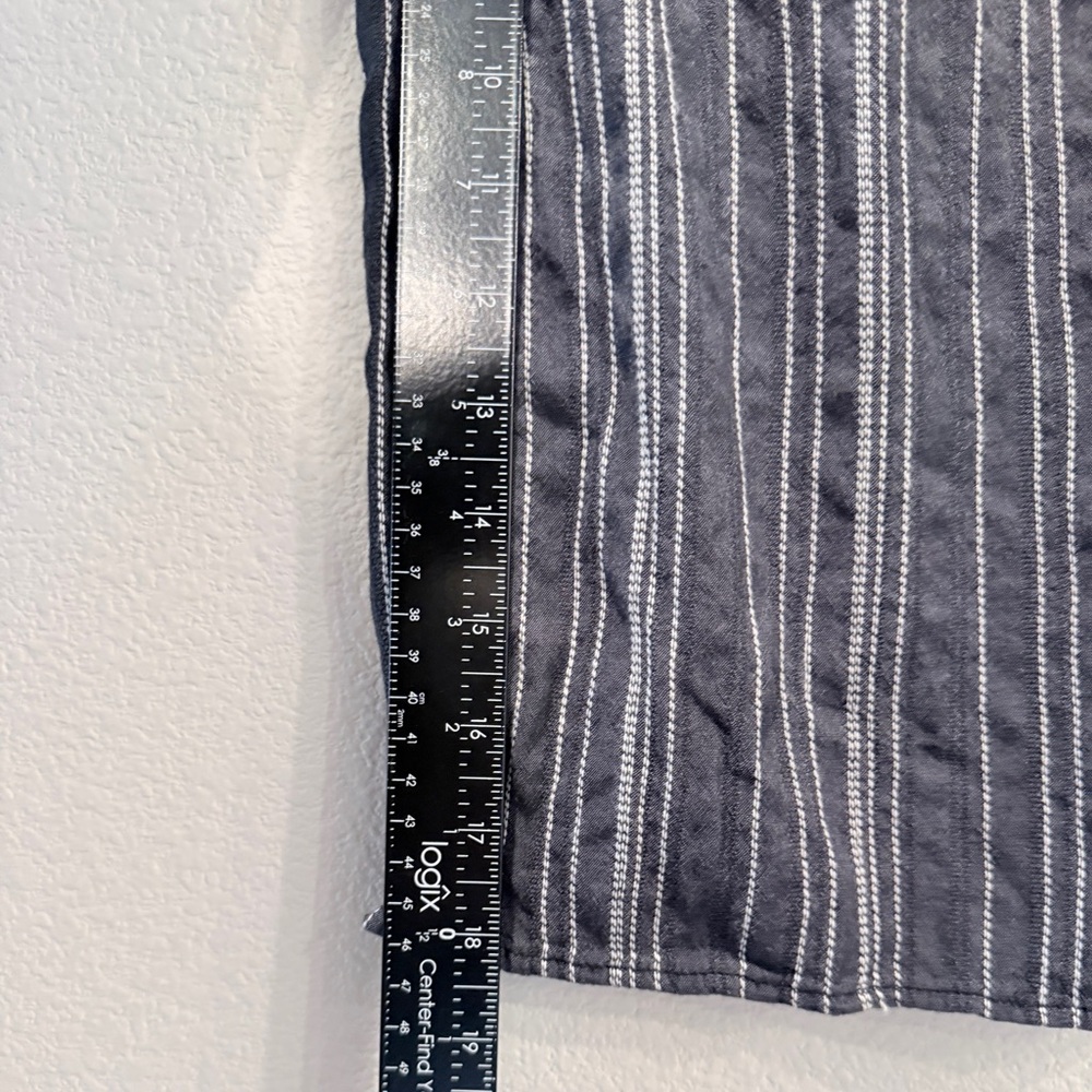 Given Kale Striped Wide Leg Pants M Smocked Waist Boho Coastal Grandmacore - Picture 10 of 11